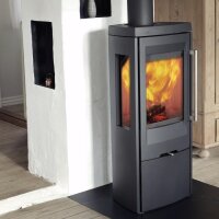 Kaminofen TermaTech TT30G 5 kW mit Gussboden, Gusstür und Gusstopplatte