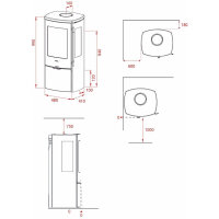 Kaminofen Lotus Mondo 3G mit Seitenscheiben 5,9 kW