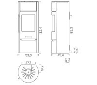 Kaminofen Wiking Luma 6 - 7 kW – Natursteinverkleidung & Wärmespeicher optional