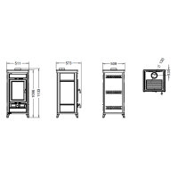 Kaminofen Thermorossi Vittoria EVO5 mit 11 kW &ndash; verschiedene Verkleidungen