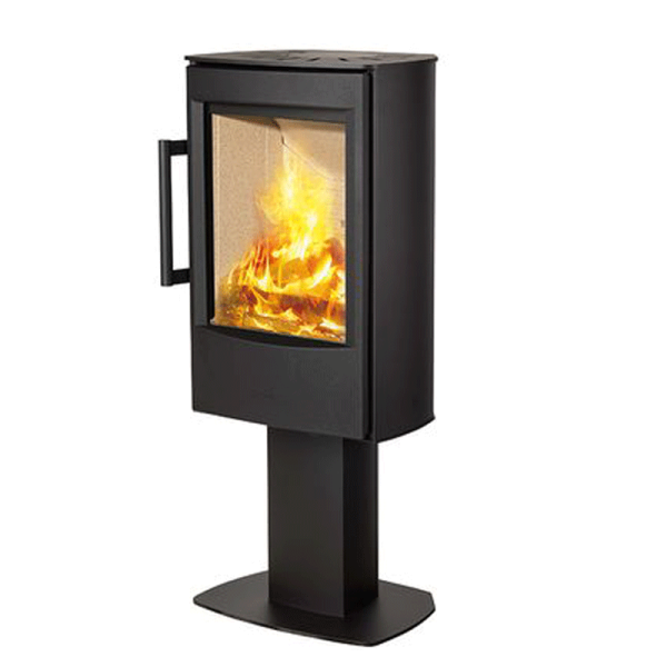Kaminofen Wiking Miro 2 mit Säulenfuß 4,9 kW – Design in Schwarz oder Grau
