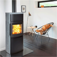 Kaminofen Wiking Pala 6  7 kW mit konfigurierbarer Natursteinverkleidung