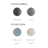 Kaminofen Wiking Pala 6  7 kW mit konfigurierbarer Natursteinverkleidung