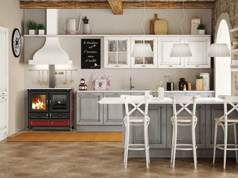 Thermorossi Viola Evo Holz-Küchenofen mit 12,1 kW – in verschiedenen Verkleidungen