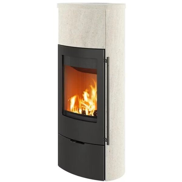 Kaminofen Lotus Jubilee 25M Limestone inkl. Speicher 6,5 kW 3 Griffvarianten wählbar