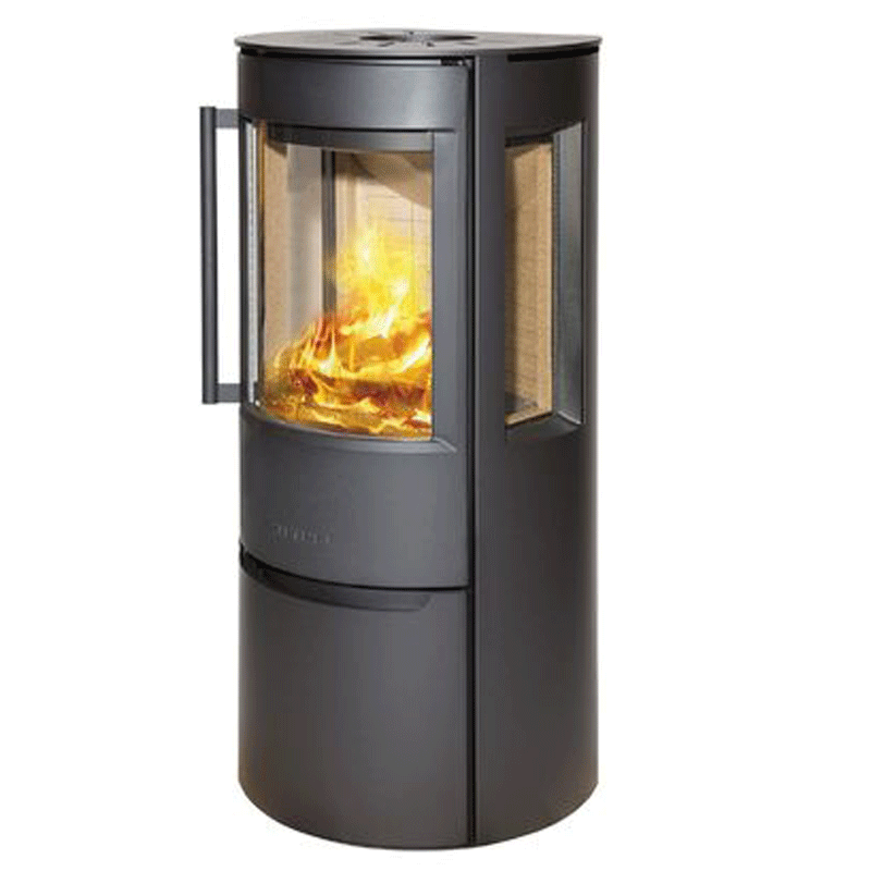 Kaminofen Wiking Luma 3 - 7 kW mit Seitenscheiben in Schwarz oder Grau