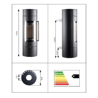 Kaminofen Novaline Aria 6 kW – drehbar mit Speicheroption