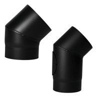 Ofenrohr Bogen 45° Senotherm schwarz