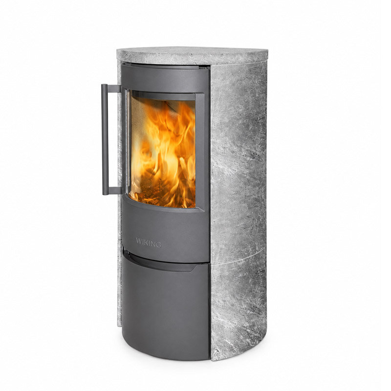 Kaminofen Wiking Luma 4 – 7 kW in Stahl oder mit Natursteinverkleidung