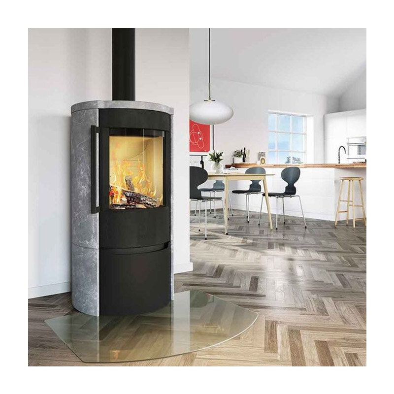 Kaminofen Wiking Luma 4 – 7 kW in Stahl oder mit Natursteinverkleidung