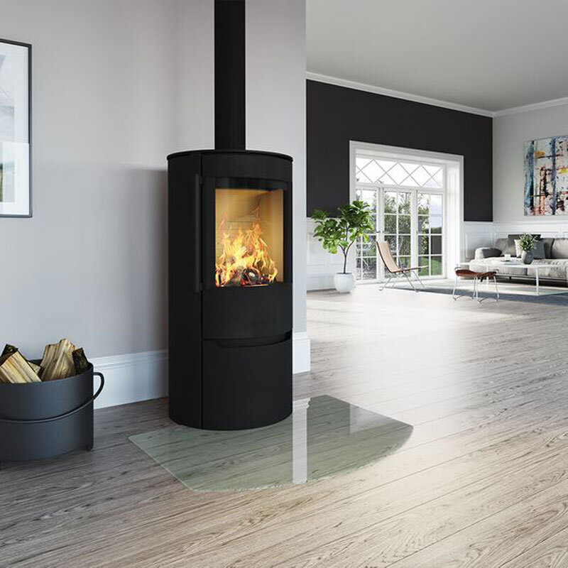 Kaminofen Wiking Luma 4 – 7 kW in Stahl oder mit Natursteinverkleidung