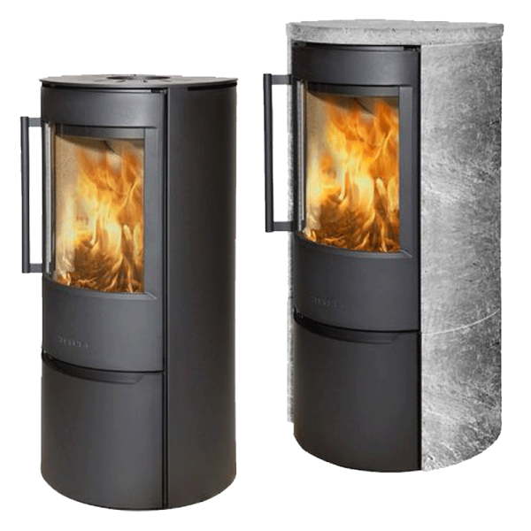 Kaminofen Wiking Luma 4 – 7 kW in Stahl oder mit Natursteinverkleidung