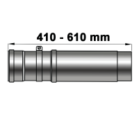 Pelletrohr Rauchrohr Teleskoprohr 330 mm Justierelement...