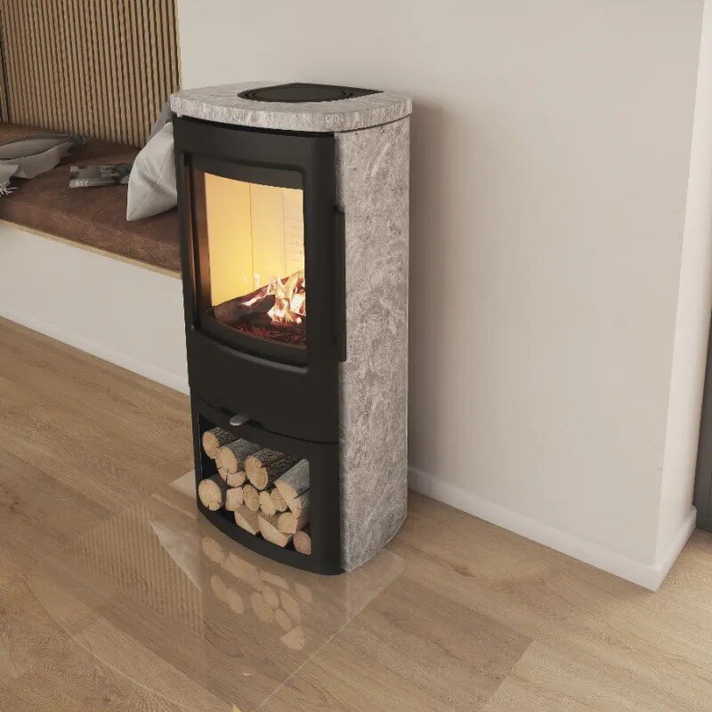 TermaTech TT44S Kaminofen "Classic" Marmoriert Speckstein 4,8 kW
