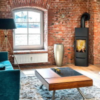 Kaminofen Wiking Miro 6 - 4,9 kW – Stahl Schwarz...