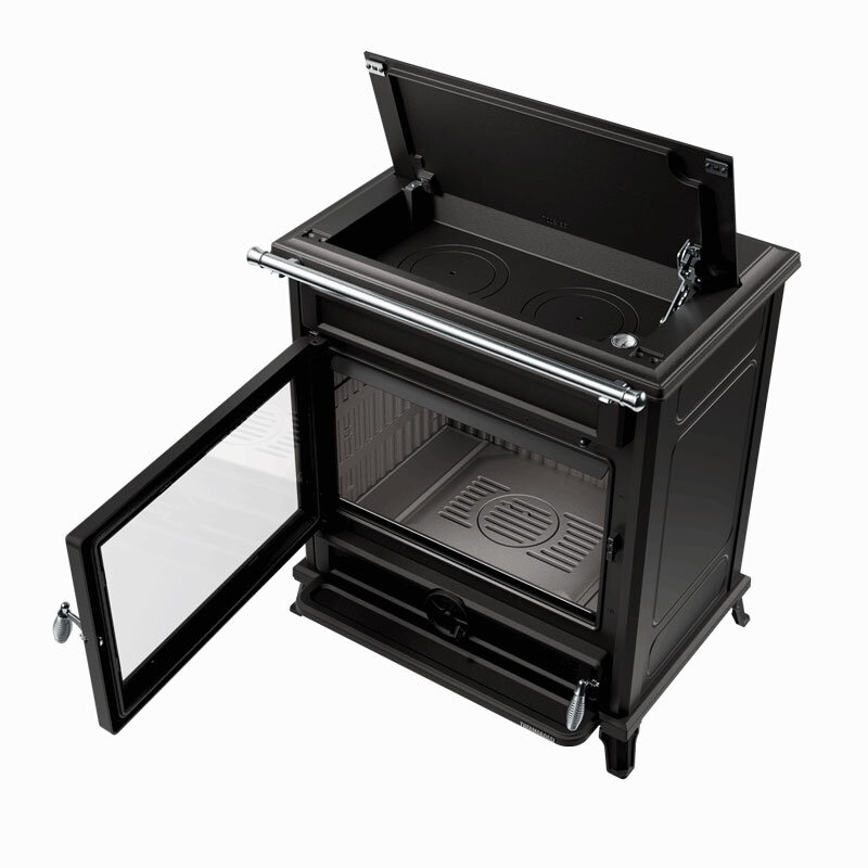 Kaminofen Thermorossi Agora - 12,3 kW Gusseisen Schwarz