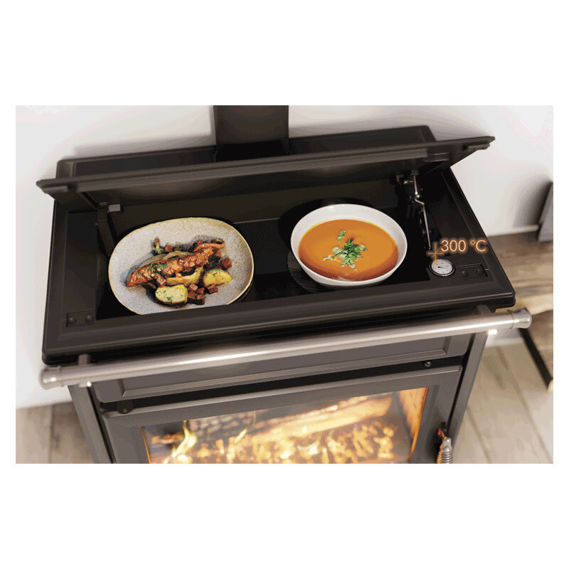 Kaminofen Thermorossi Agora - 12,3 kW Gusseisen Schwarz