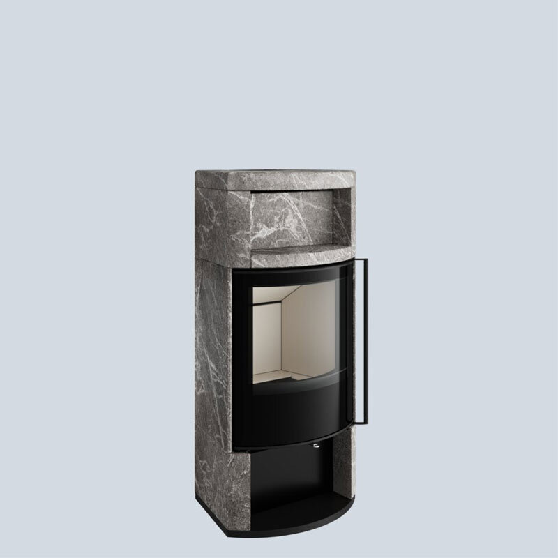 Kaminofen Spartherm Moro 5,0 kW in 2 verschiedenen Steinvarianten erhältlich