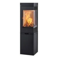 Kaminofen Scan 80-2 schwarz 6 kW Sockel mit Tür