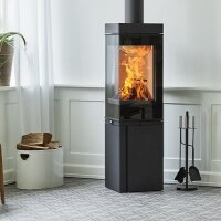 Kaminofen Scan 80-2 schwarz 6 kW Sockel mit Tür