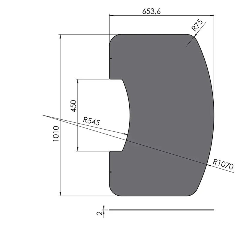TermaTech Stahlvorlegeplatte pulverbeschichtet schwarz für Kaminofen Serie TT80 EU