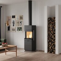 Kaminofen Lotus Allure 6,5 kW mit abgewinkelter Frontscheibe
