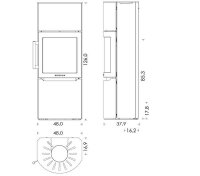 Kaminofen Wiking Mala 6 – Stahl Schwarz oder Grau, 4,5 kW