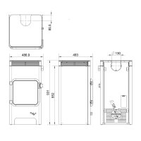 Kaminofen Austroflamm Luca Cook 8 kW mit Kochplatte