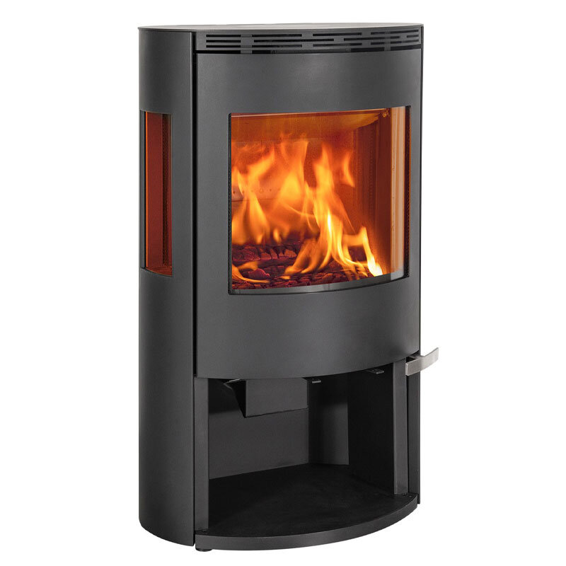 Kaminofen ILD 8 Eco 5,3 kW Stahl schwarz mit Seitenscheiben
