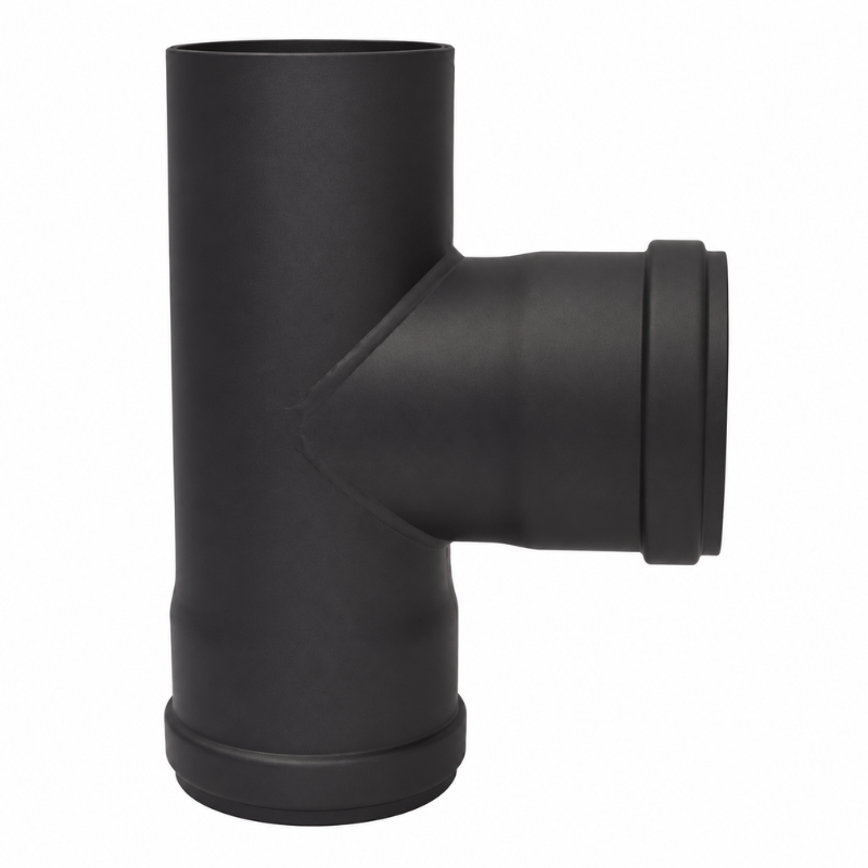 Pelletrohr Rauchrohr T- Stück 90° Senotherm schwarz