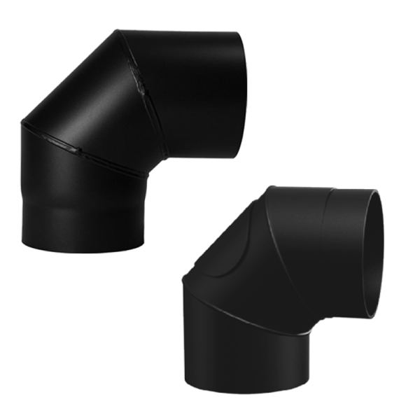 Ofenrohr Bogen 90° Senotherm schwarz