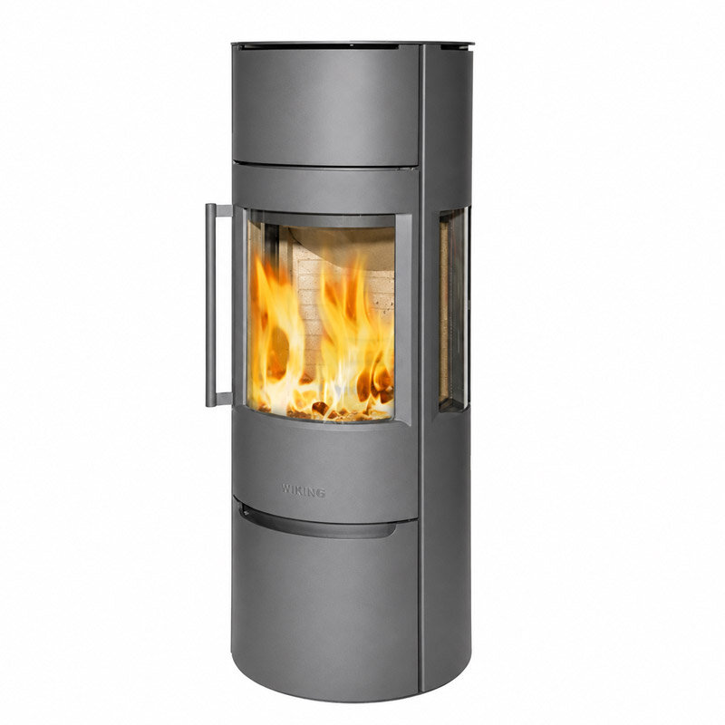 Kaminofen Wiking Luma 5 - 7 kW mit Seitenscheiben – optional mit Wärmespeicher