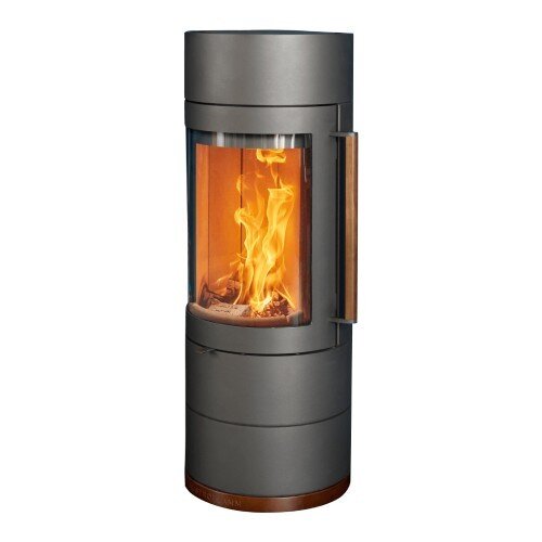 Kaminofen Austroflamm Lux 7 kW Stahl mit Holzapplikationen