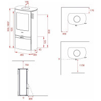 Kaminofen Lotus Jubilee 20 in verschiedenen Ausf&uuml;hrungen 4 kW