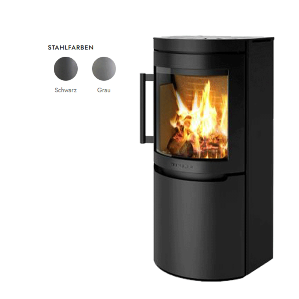 Kaminofen Wiking Mala 4 – Stahl Schwarz oder Grau, 4,5 kW