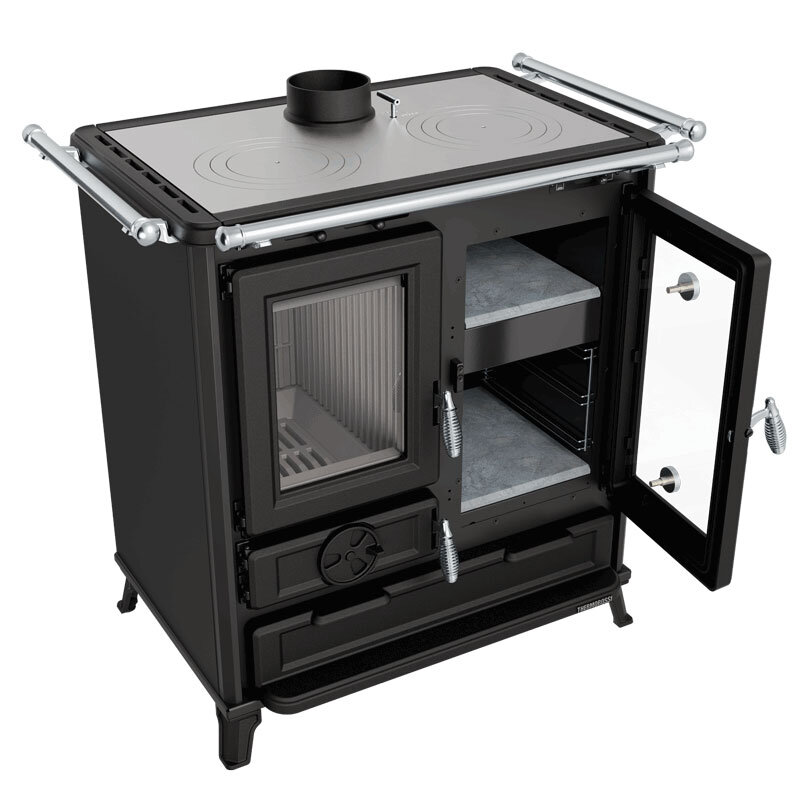 Thermorossi Klarissa Evo Küchenofen mit Doppel-Backfach & Gusskochplatte 8,2 kW