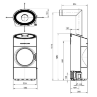 Kaminofen Austroflamm Clou compact 2.0 Stahlverkleidung 6 kW