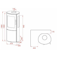 Kaminofen Lotus Mira 4 mit Seitenscheiben 5 kW