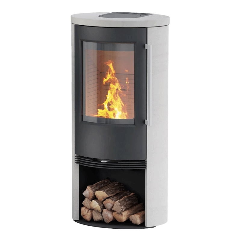 TermaTech TT21RS-WH Kaminofen Sandstein cremeweiß (Porto White) 5 kW