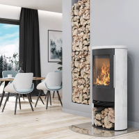 Kaminofen TermaTech TT21RS-WH Stahl schwarz Sandstein...