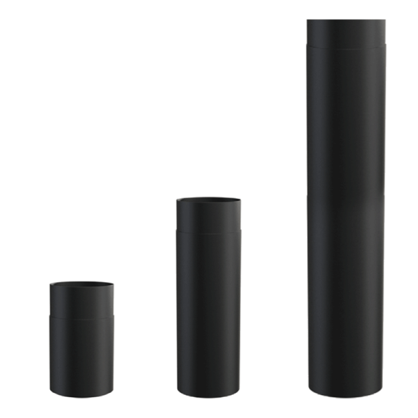 Rauchrohr Ofenrohr DN 150 mm Längenelemente Senotherm schwarz