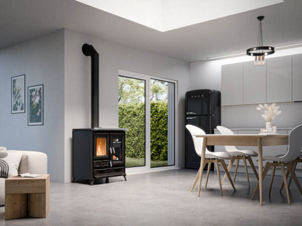 Thermorossi Klaretta Evo Küchenofen - 8,2 kW Stahl Anthrazitgrau