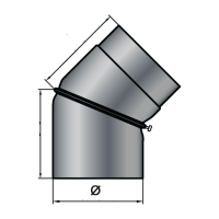 Ofenrohr Bogen verstellbar 0°-45° Senotherm schwarz