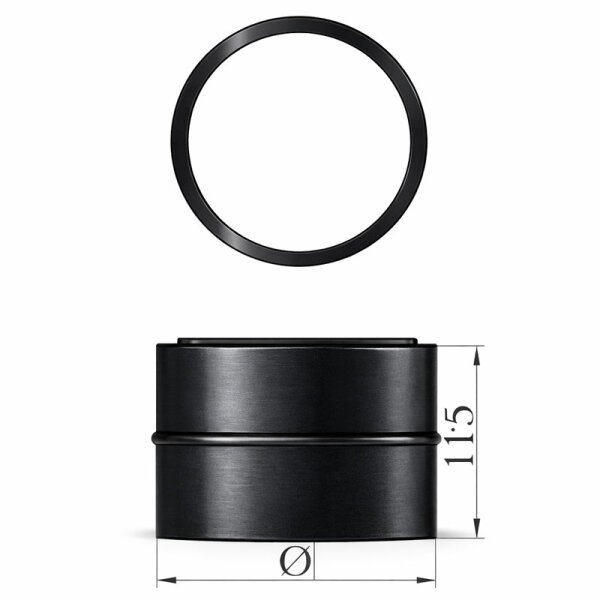 Rauchrohr Ofenrohr Doppelwandfutter 115 mm Senotherm schwarz