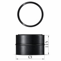 Rauchrohr Ofenrohr Doppelwandfutter 115 mm Senotherm schwarz