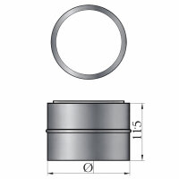 Rauchrohr Ofenrohr Doppelwandfutter 115 mm Senotherm schwarz