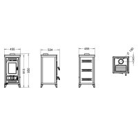 Kaminofen Thermorossi Sofia EVO 5 mit 7,3 kW &ndash; verschiedene Ausf&uuml;hrungen