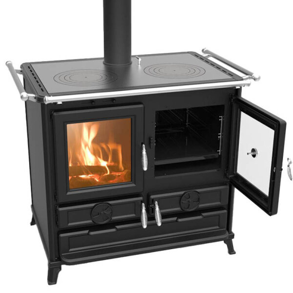 Thermorossi Klara Evo Küchenofen mit Backfach matt schwarz 12,1 kW