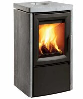 Kaminofen VARDE OVNE Aura 3 grau mit Naturstein 5,0 kW