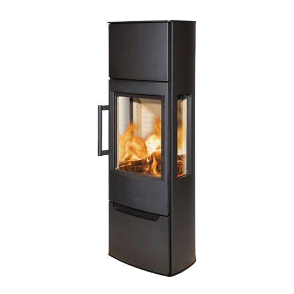 Wiking Miro 5 Kaminofen mit Seitenscheiben & Holzfachtür 4,9 kW in Schwarz oder Grau